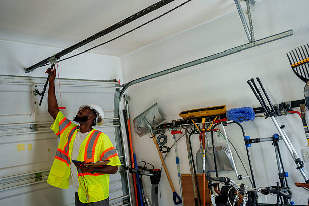 Professional Garage Door Roller Replacement technician working in Depew, NY